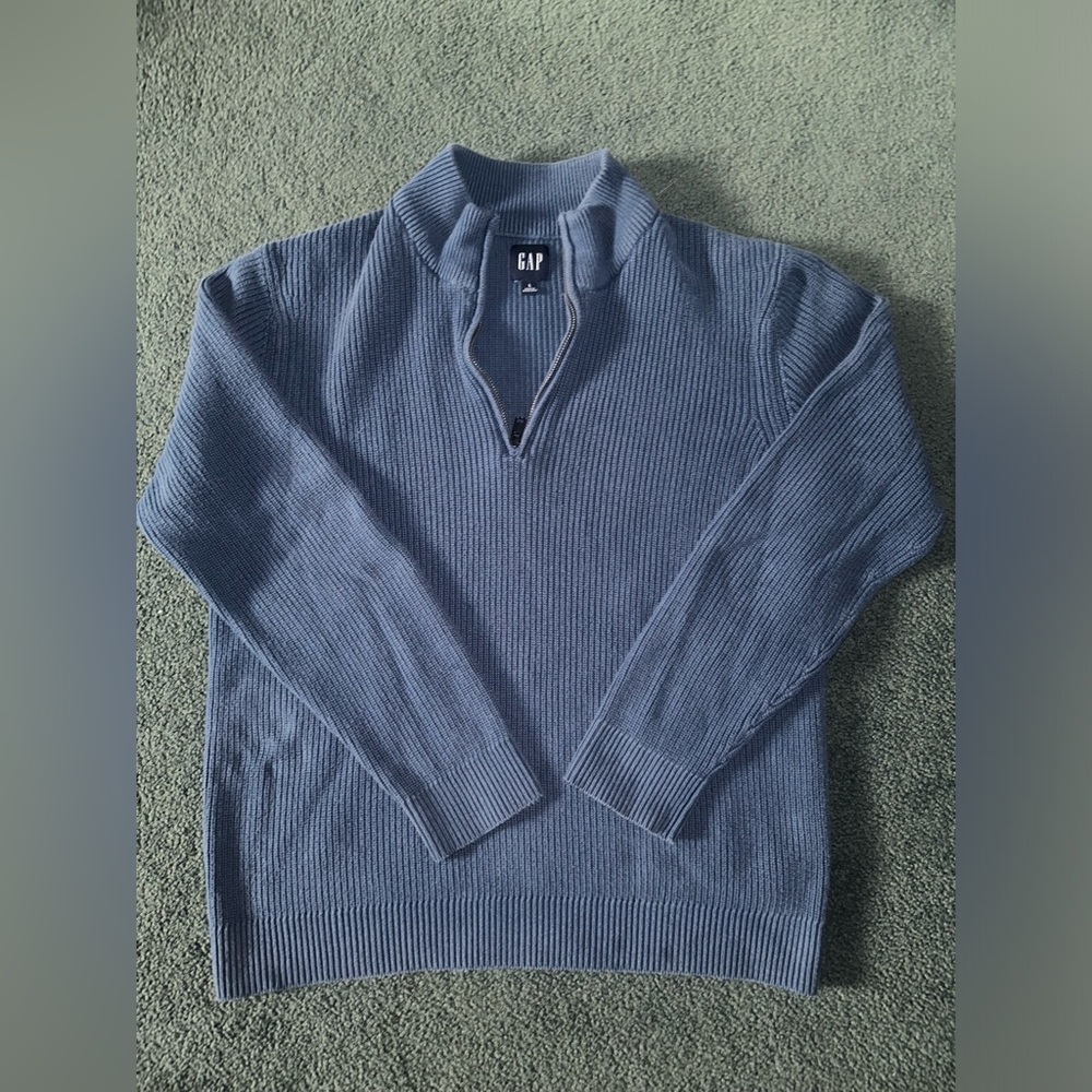 Blue Quarter Zip long sleeve.